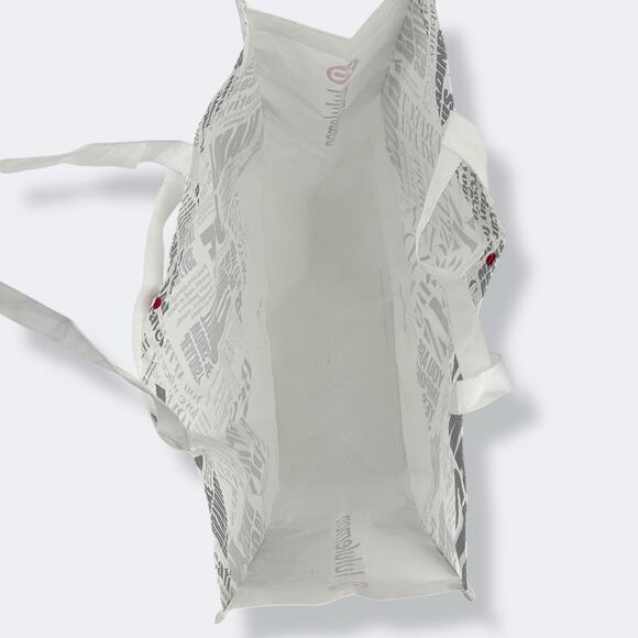 Lululemon Large White Silver Reusable Shopping Tote Bag Limited Edition - Picture 6 of 7